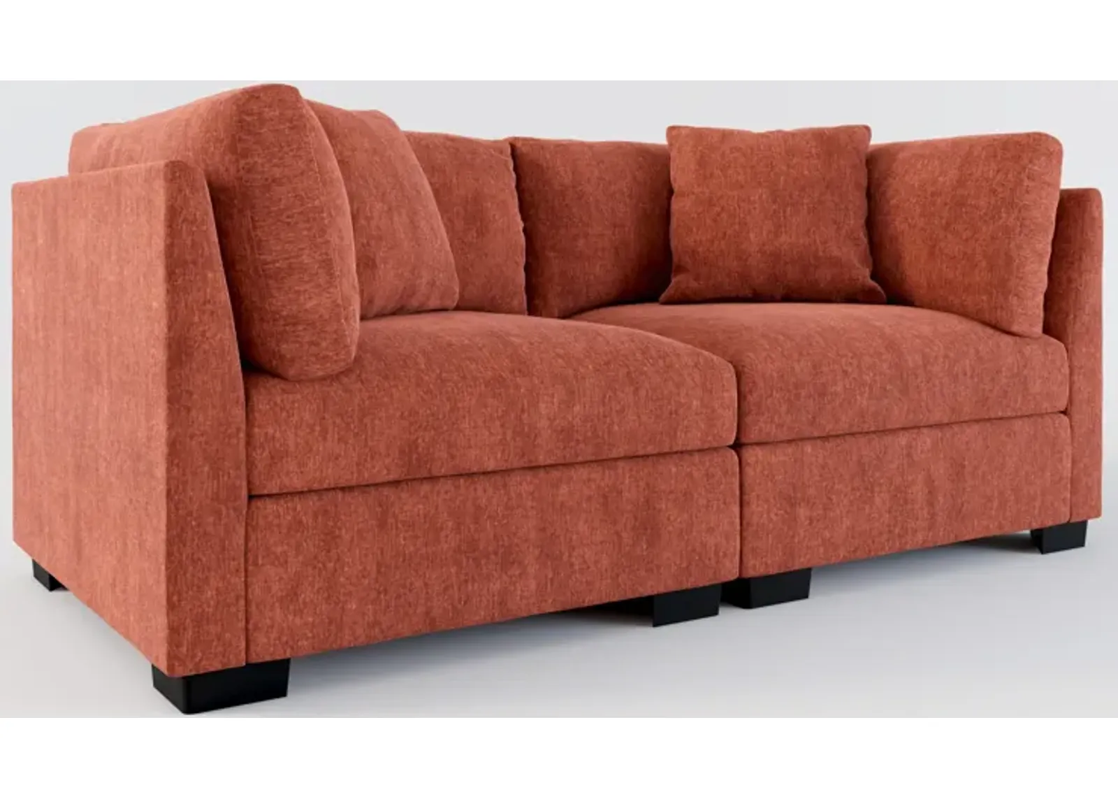 Beckham Foam Comfort 2-Piece Sofa - Contessa Paprika