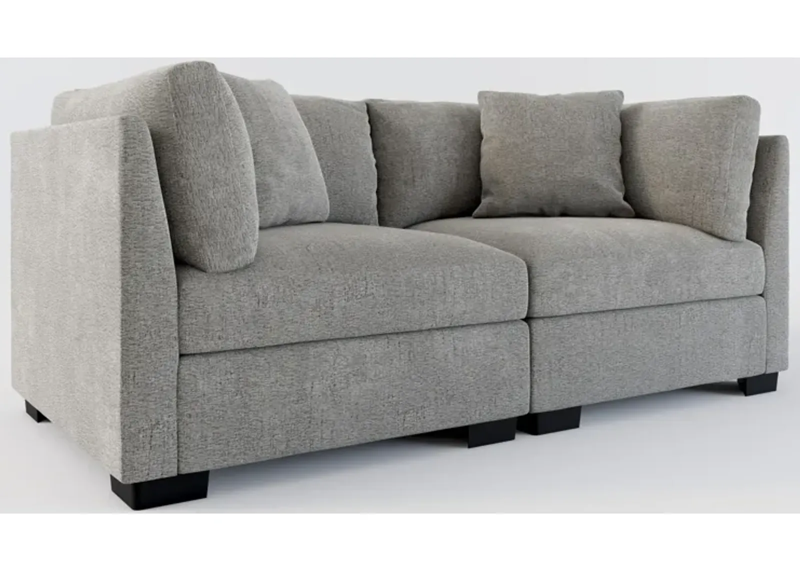 Beckham Foam Comfort 2-Piece Sofa - Living Large Charcoal