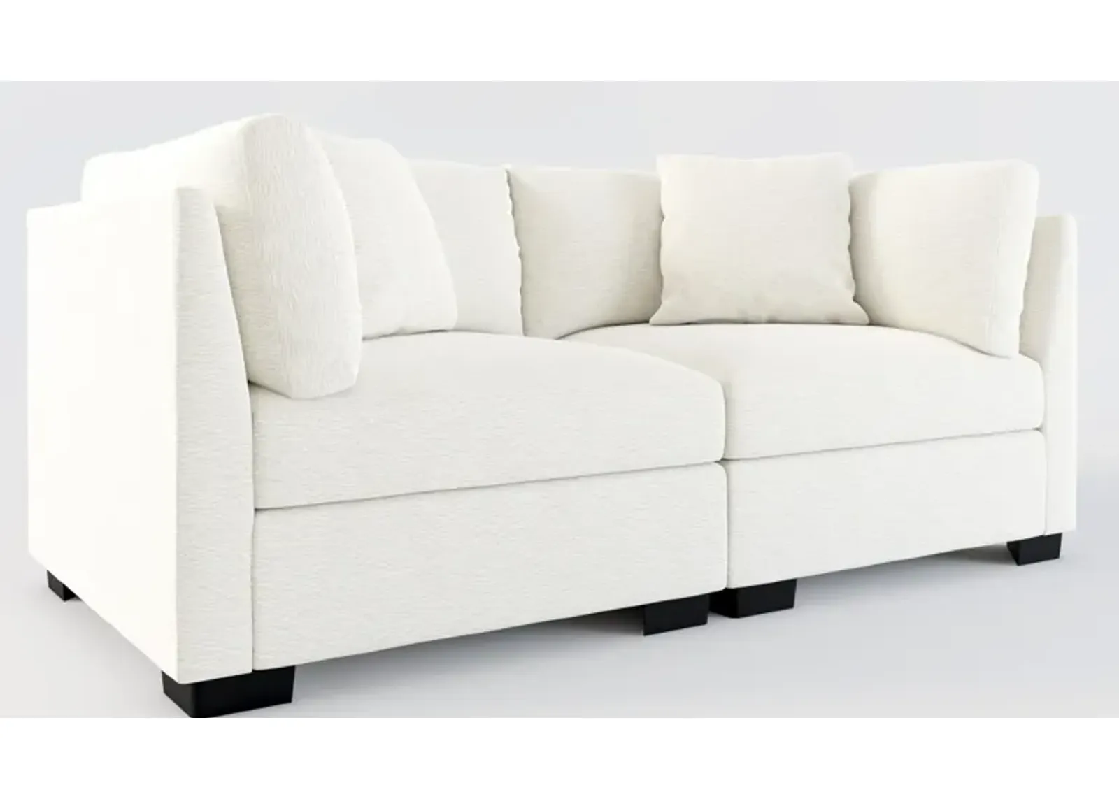 Beckham Foam Comfort 2-Piece Sofa - Living Large White