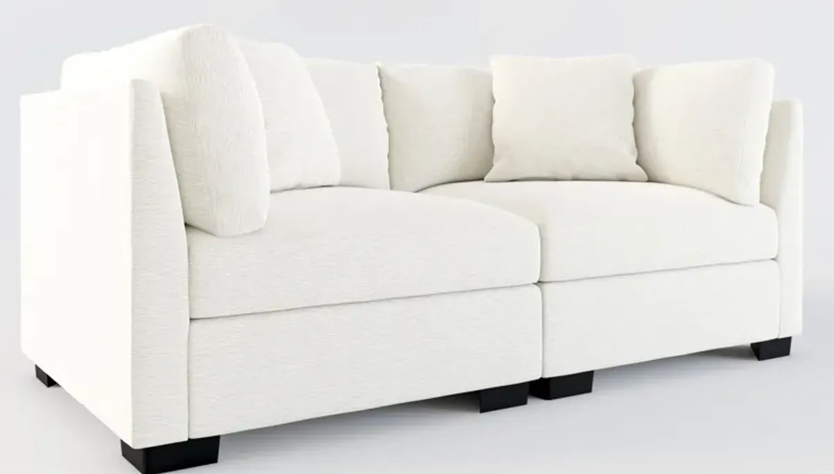 Beckham Foam Comfort 2-Piece Sofa - Living Large White