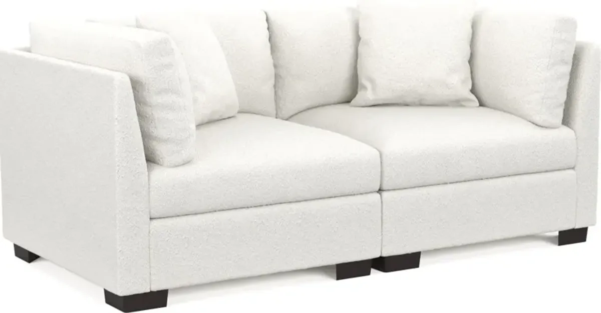 Beckham Foam Comfort 2-Piece Sofa - Bloke Snow