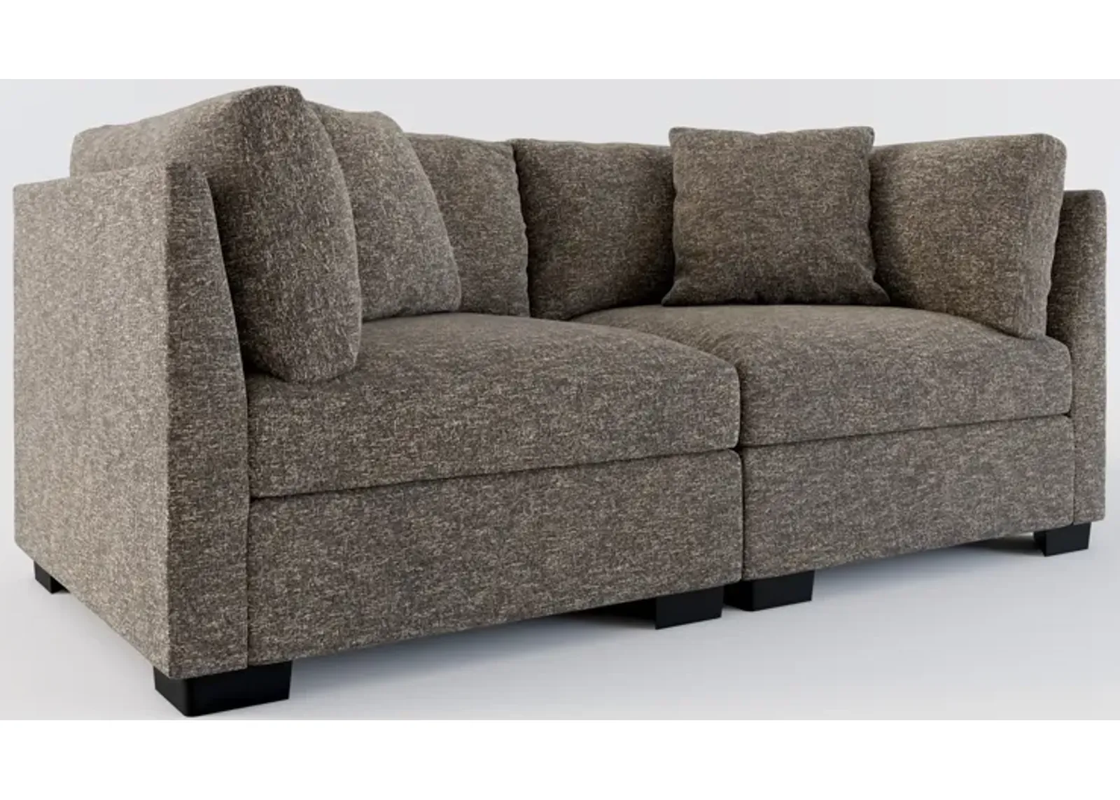 Beckham Foam Comfort 2-Piece Sofa - M Walnut