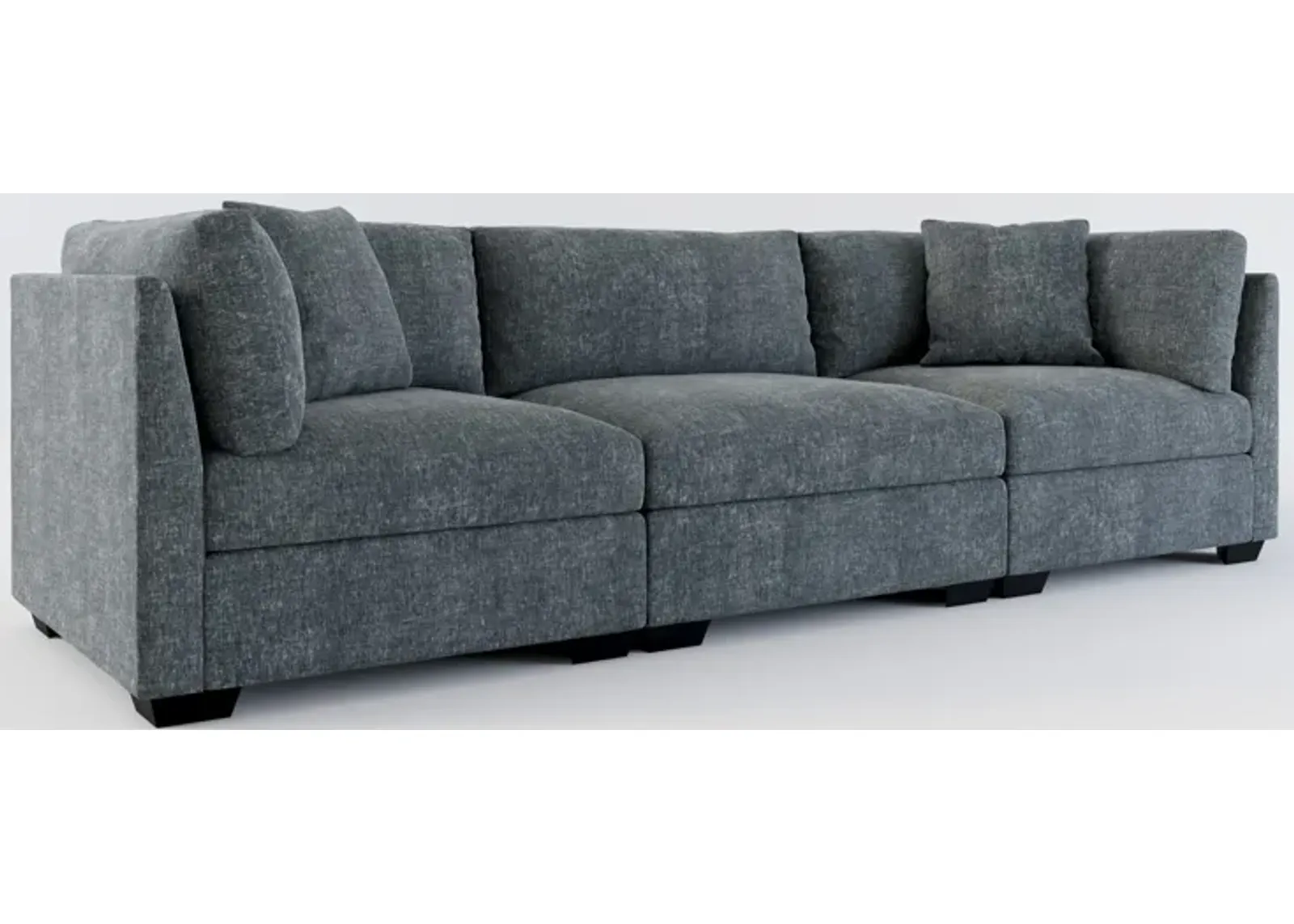 Beckham Foam Comfort 3-Piece Sofa - Contessa Shadow