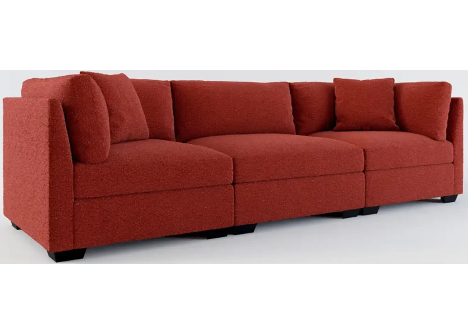 Beckham Foam Comfort 3-Piece Sofa - Bloke Brick