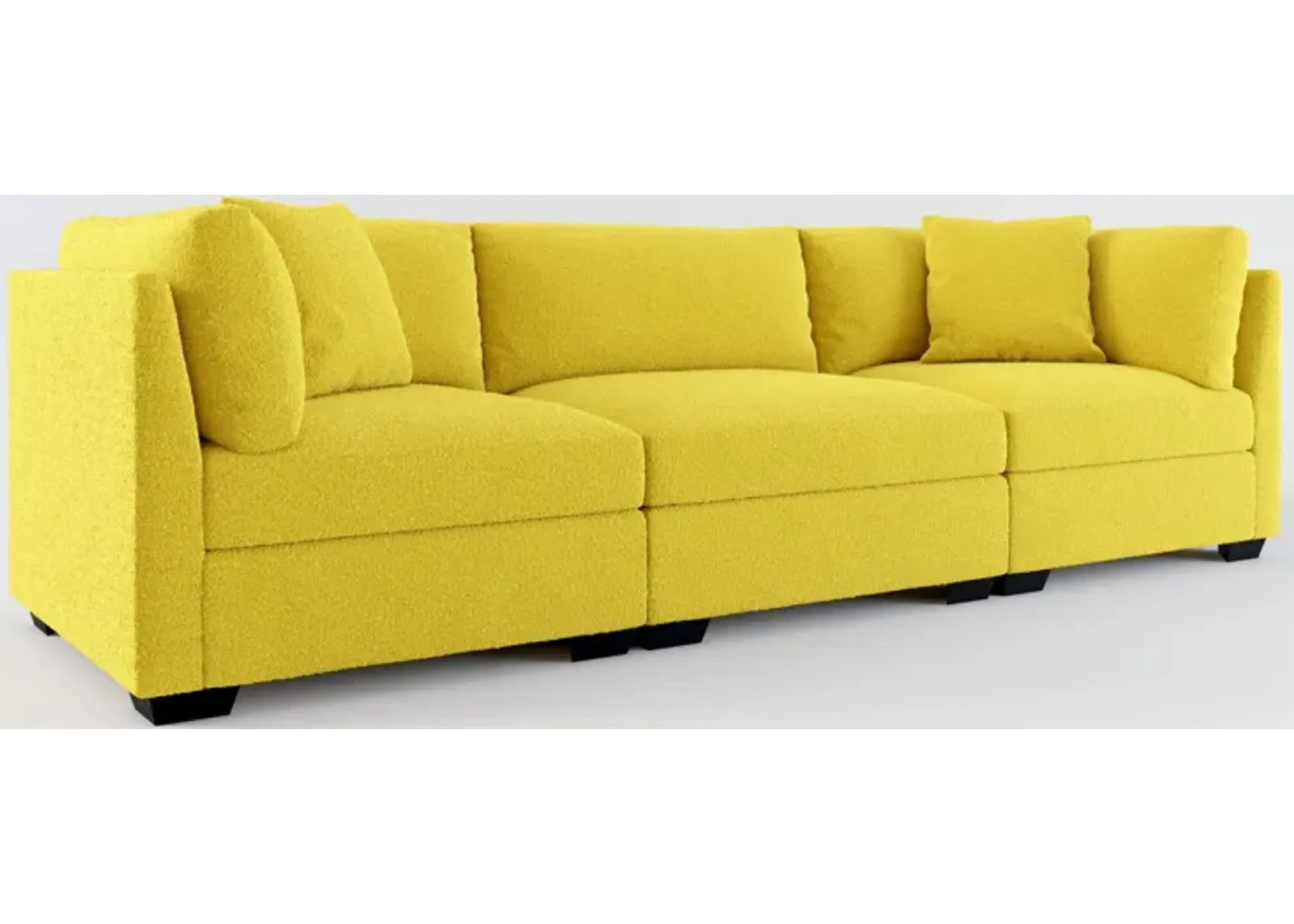 Beckham Foam Comfort 3-Piece Sofa - Bloke Goldenrod