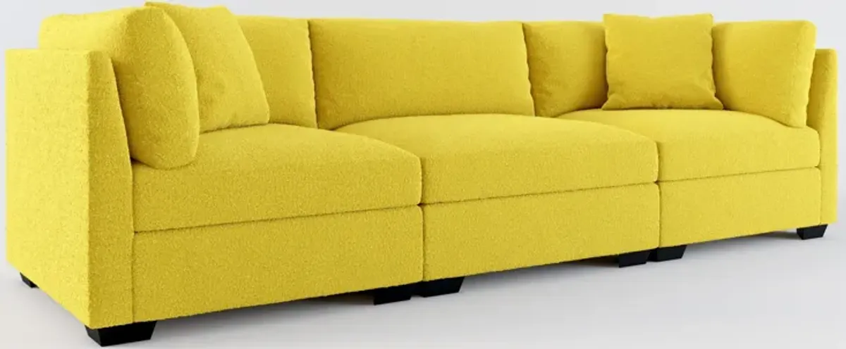 Beckham Foam Comfort 3-Piece Sofa - Bloke Goldenrod