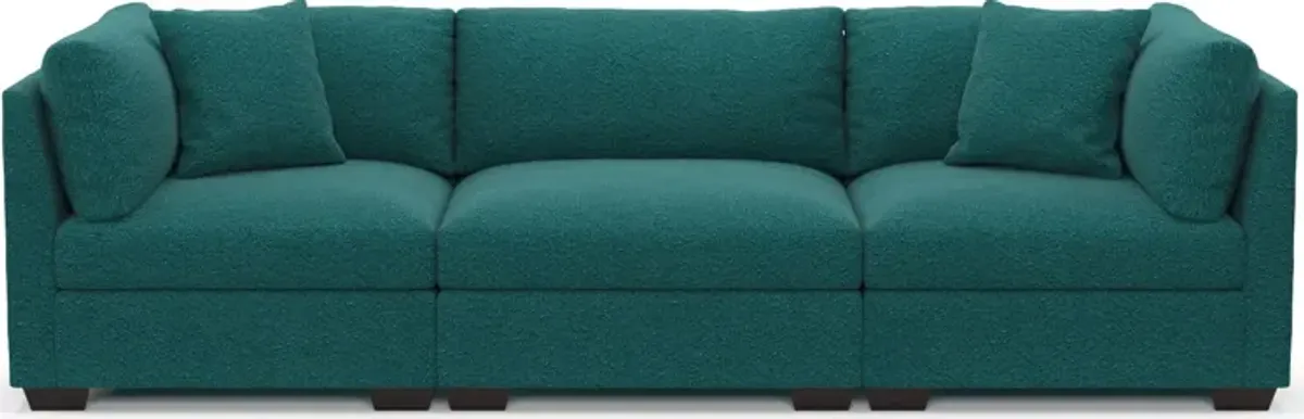 Beckham Foam Comfort 3-Piece Sofa - Bloke Peacock