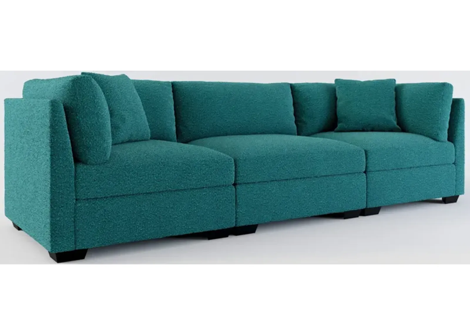 Beckham Foam Comfort 3-Piece Sofa - Bloke Peacock