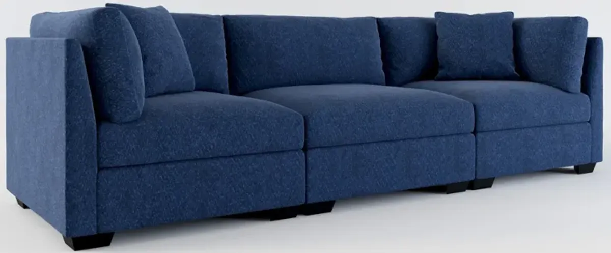 Beckham Foam Comfort 3-Piece Sofa - Oslo Navy