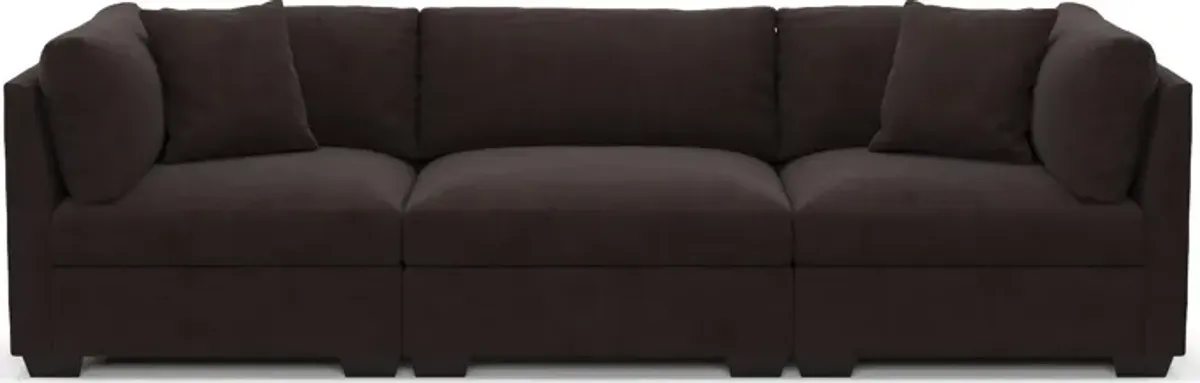 Beckham Foam Comfort 3-Piece Sofa - Merrimac Dark Brown