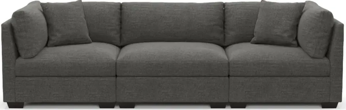 Beckham Foam Comfort 3-Piece Sofa - Curious Charcoal