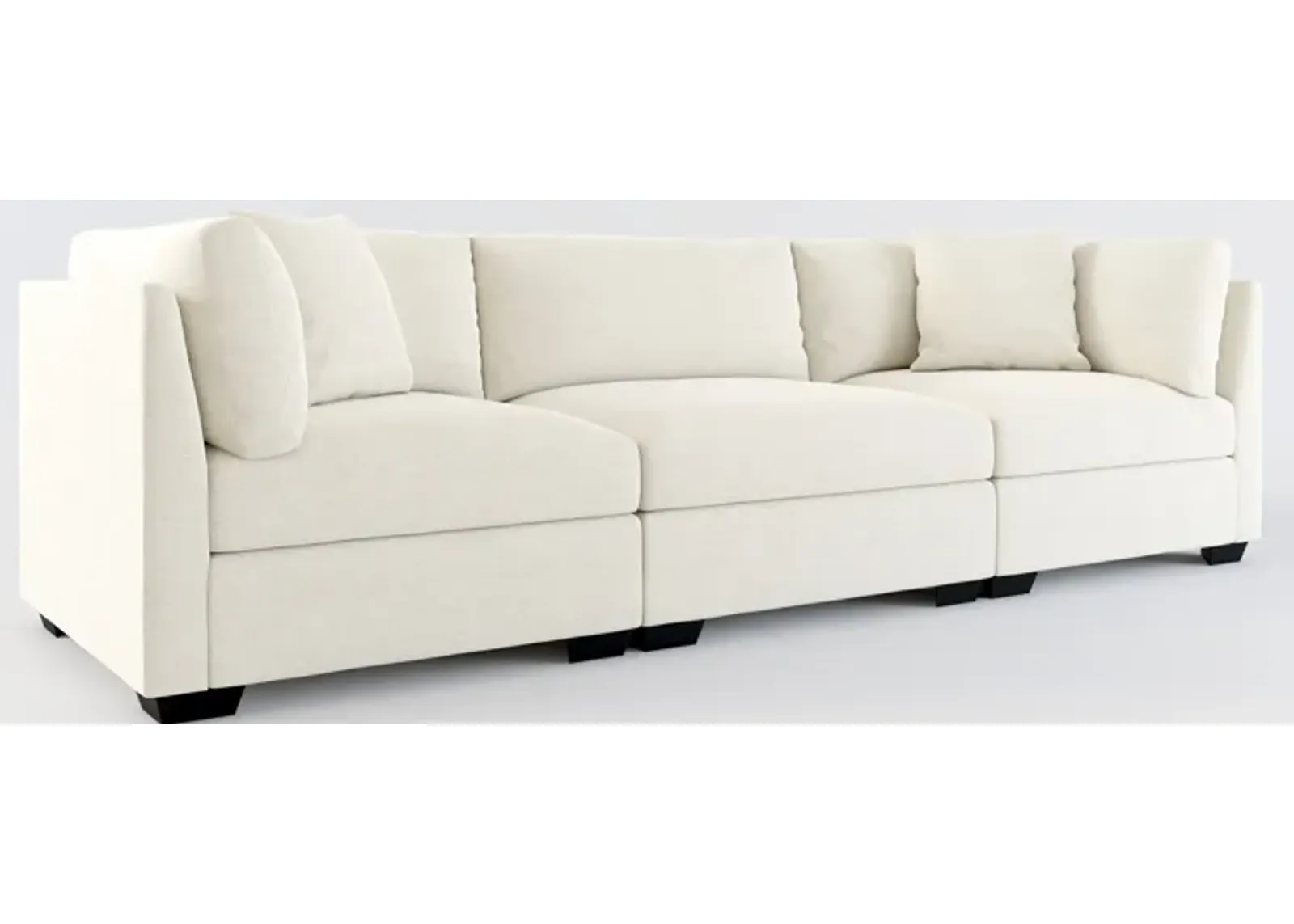 Beckham Foam Comfort 3-Piece Sofa - Curious Pearl