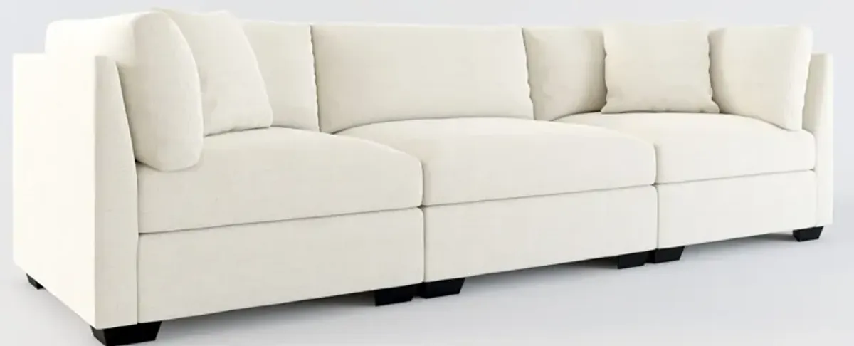 Beckham Foam Comfort 3-Piece Sofa - Curious Pearl