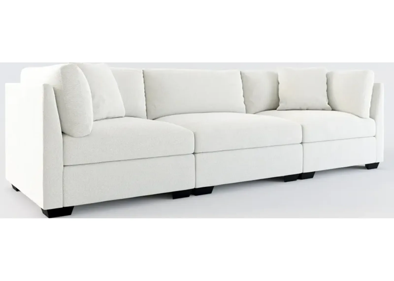 Beckham Foam Comfort 3-Piece Sofa - Oslo Snow