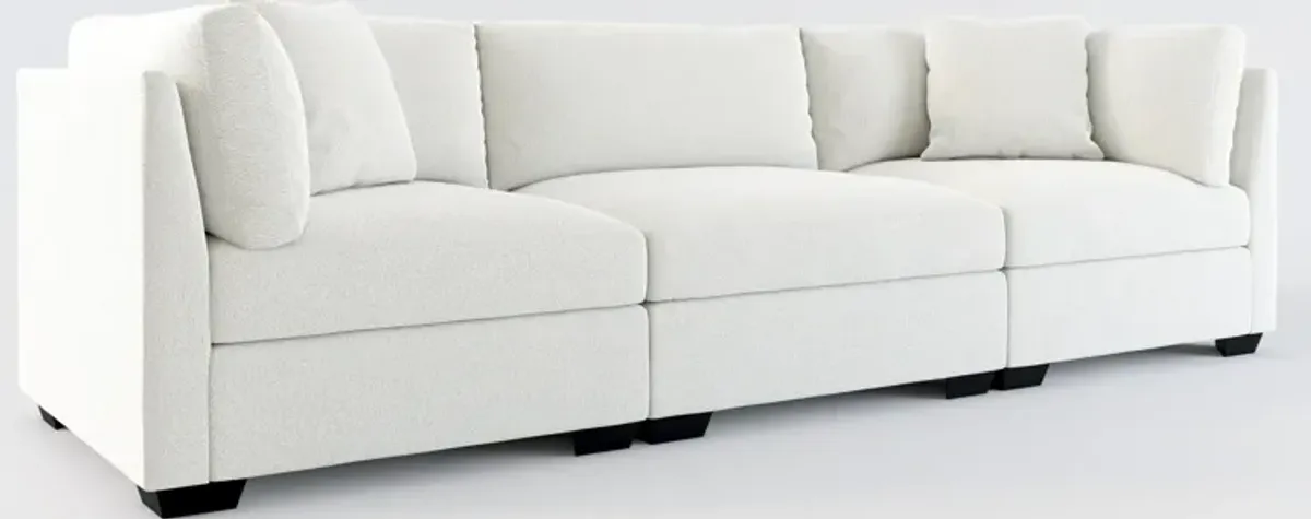 Beckham Foam Comfort 3-Piece Sofa - Oslo Snow