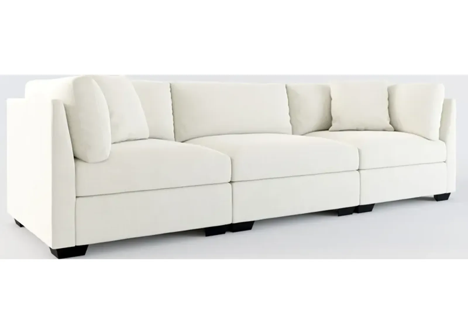 Beckham Foam Comfort 3-Piece Sofa - Anders Ivory