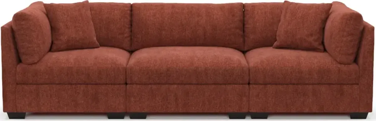 Beckham Foam Comfort 3-Piece Sofa - Contessa Paprika