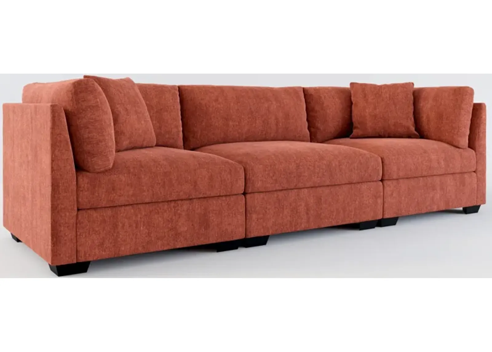 Beckham Foam Comfort 3-Piece Sofa - Contessa Paprika