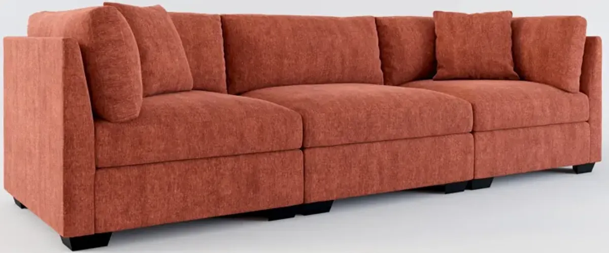 Beckham Foam Comfort 3-Piece Sofa - Contessa Paprika