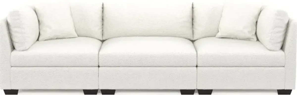 Beckham Foam Comfort 3-Piece Sofa - Bloke Snow