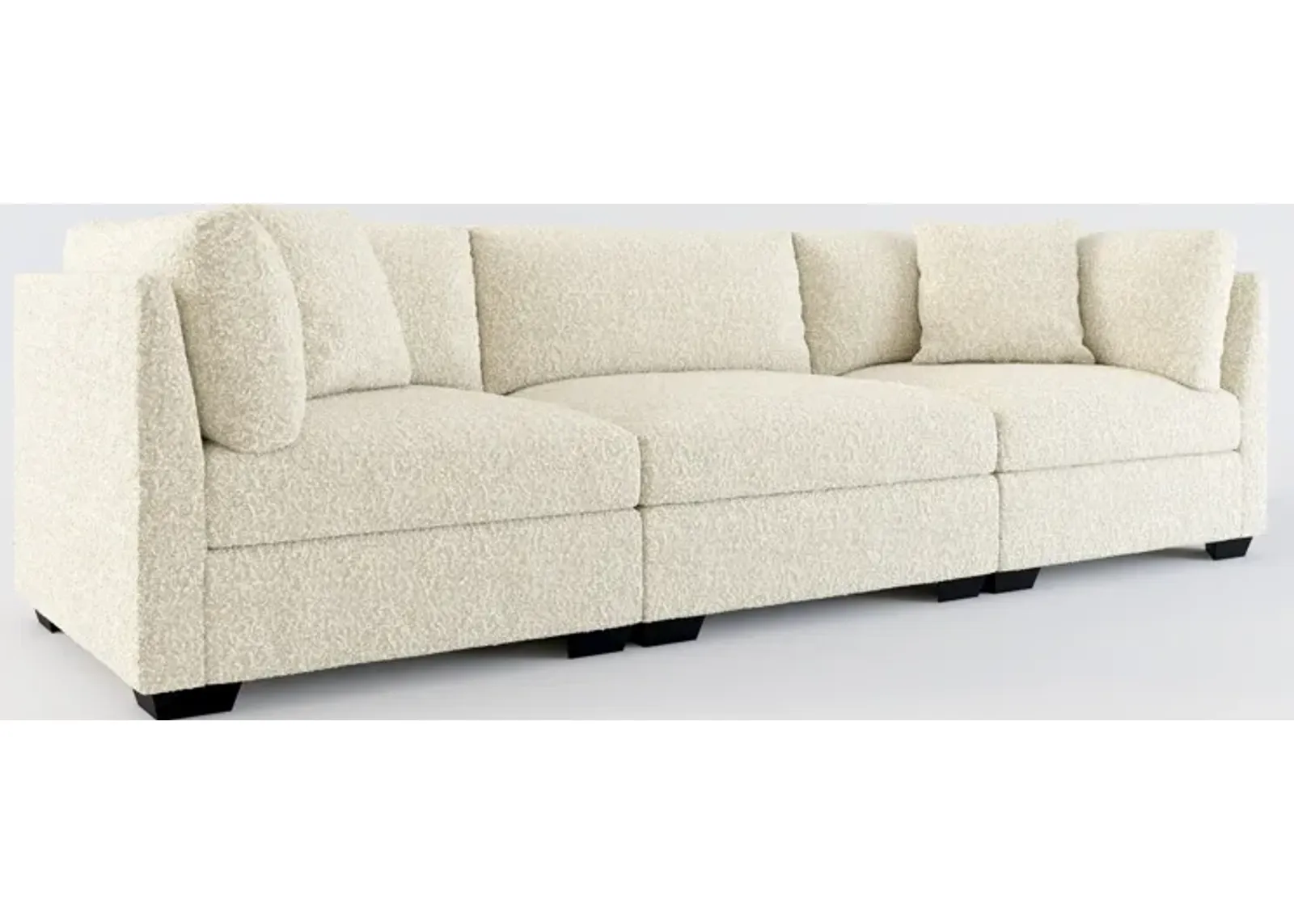 Beckham Foam Comfort 3-Piece Sofa - Bloke Cotton