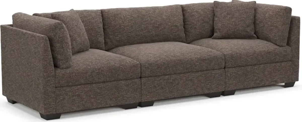 Beckham Foam Comfort 3-Piece Sofa - M Walnut