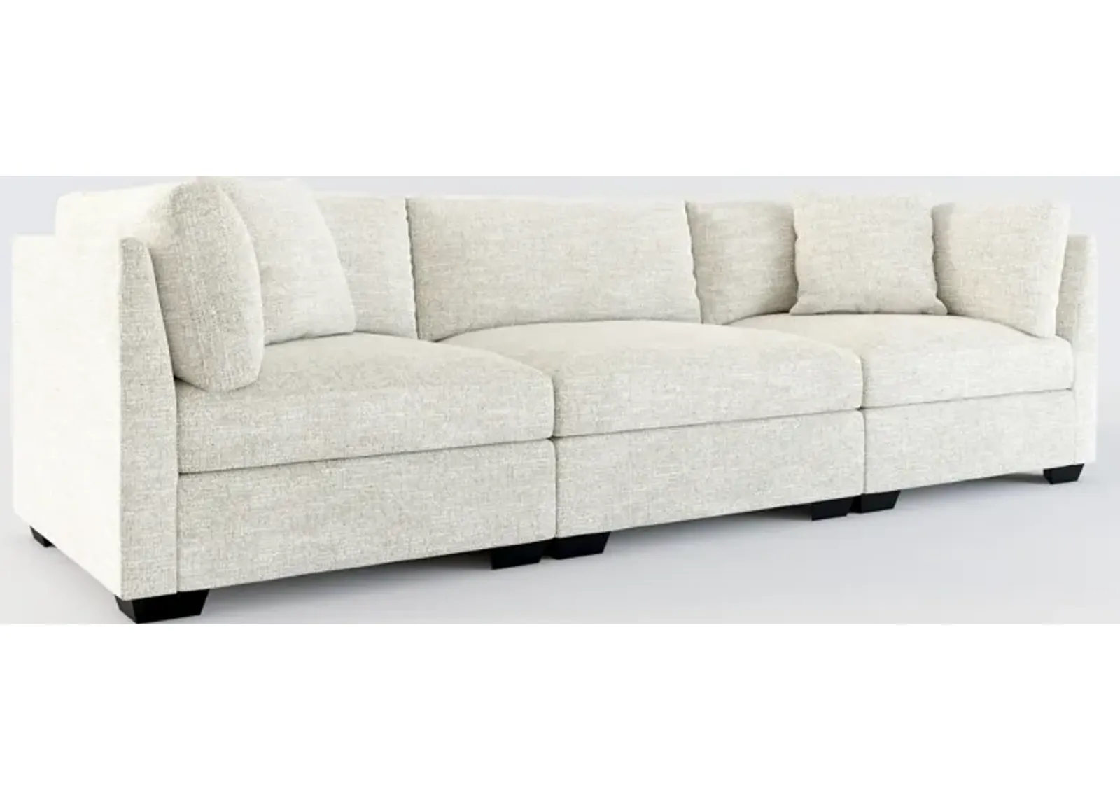 Beckham Foam Comfort 3-Piece Sofa - M Ivory