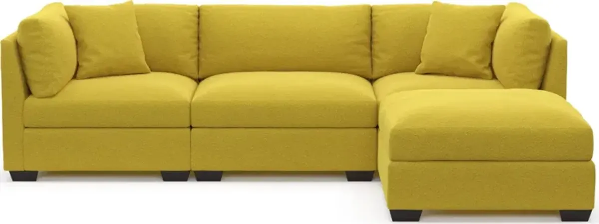 Beckham Foam Comfort 3-Piece Sofa and Ottoman - Bloke Goldenrod