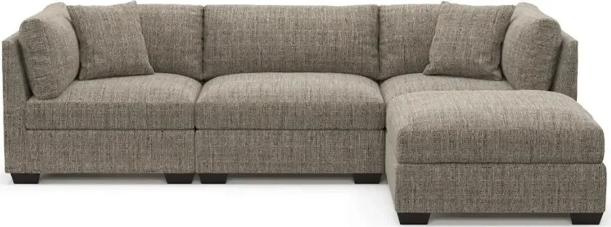 Beckham Foam Comfort 3-Piece Sofa and Ottoman - Mason Flint