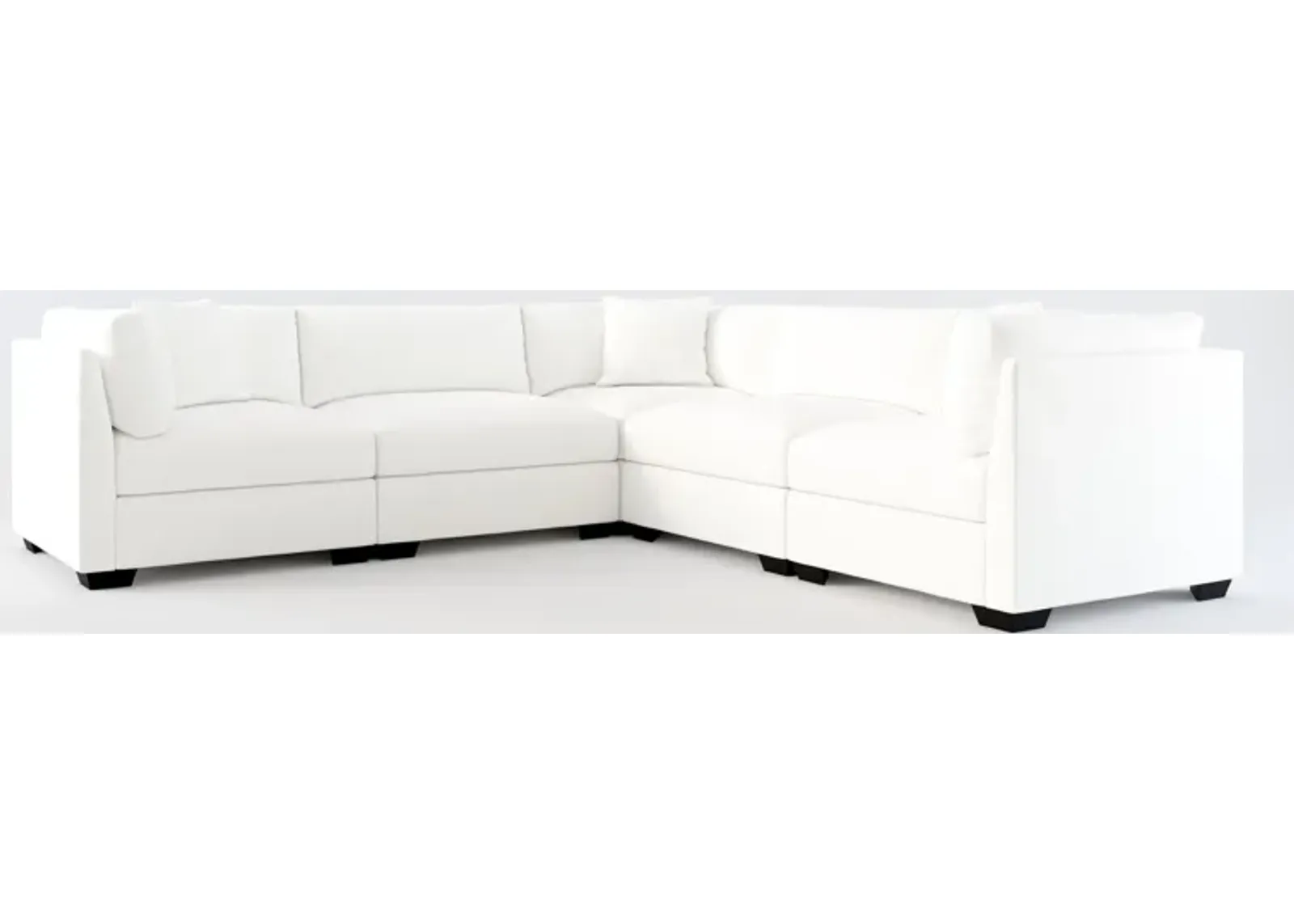 Beckham Foam Comfort 5-Piece Sectional - Contessa Vanilla