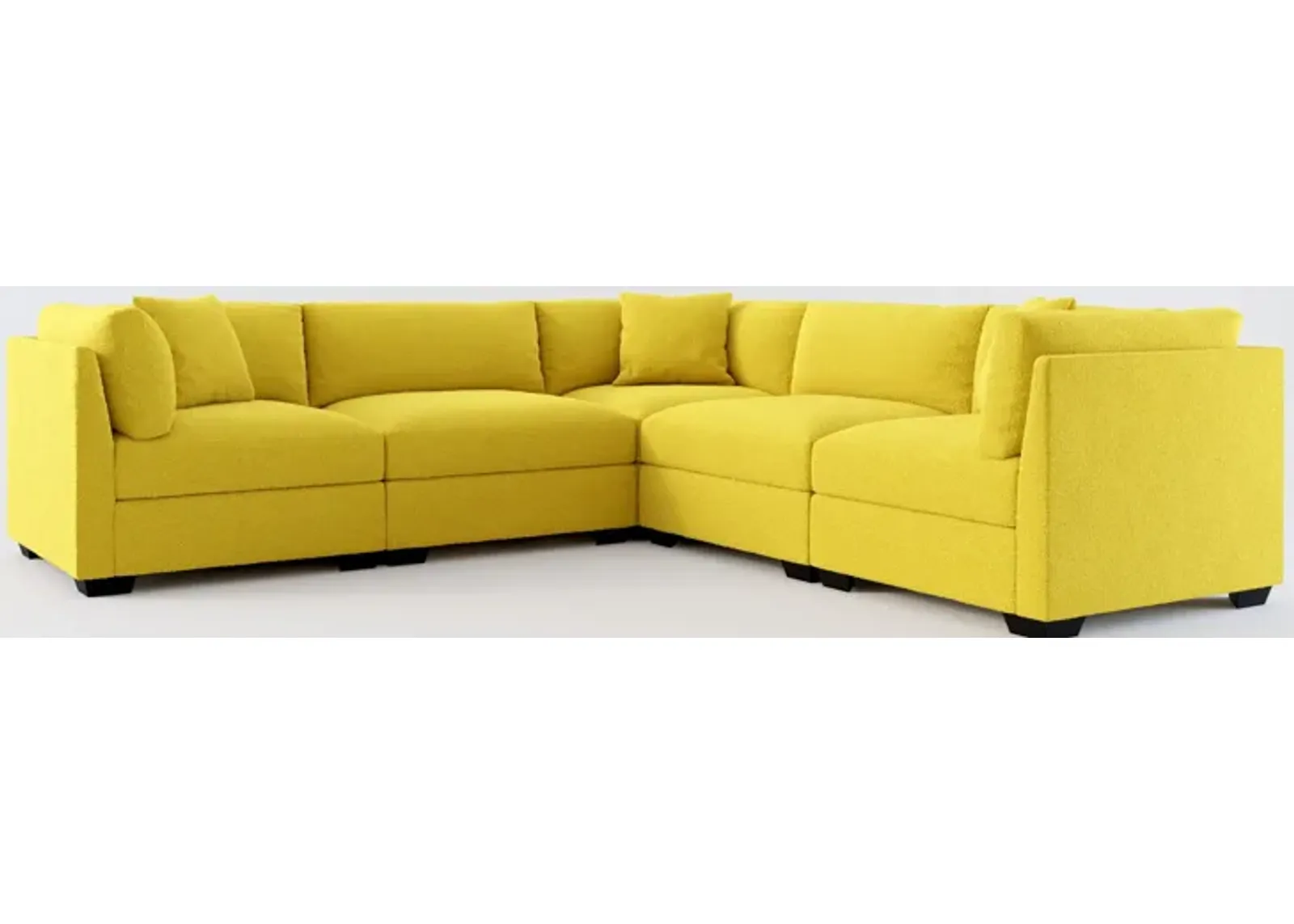 Beckham Foam Comfort 5-Piece Sectional - Bloke Goldenrod