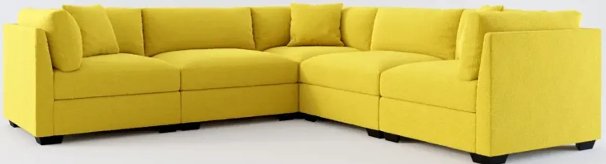 Beckham Foam Comfort 5-Piece Sectional - Bloke Goldenrod