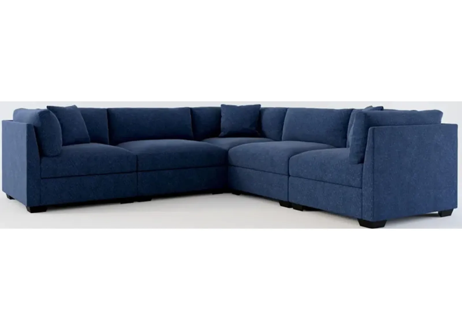 Beckham Foam Comfort 5-Piece Sectional - Oslo Navy