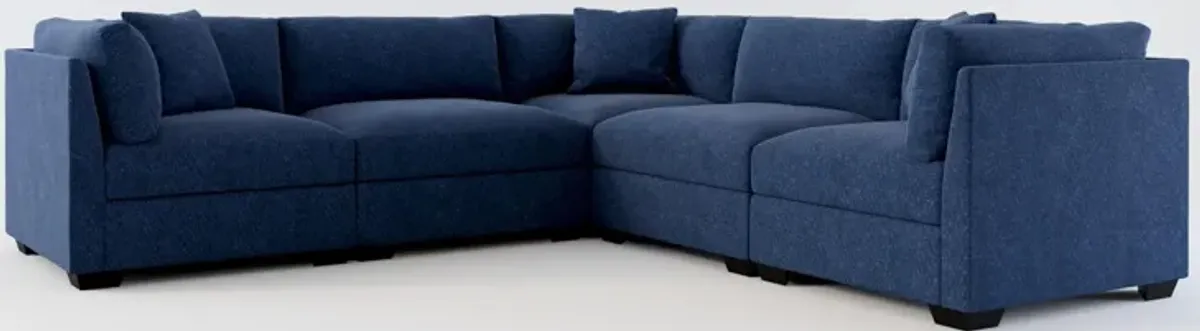 Beckham Foam Comfort 5-Piece Sectional - Oslo Navy