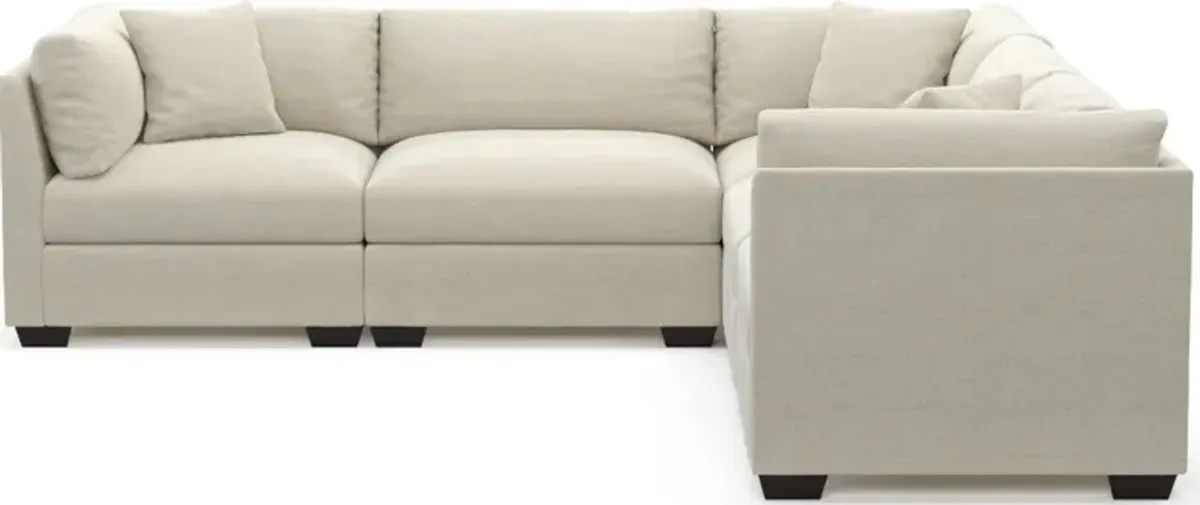 Beckham Foam Comfort 5-Piece Sectional - Curious Pearl