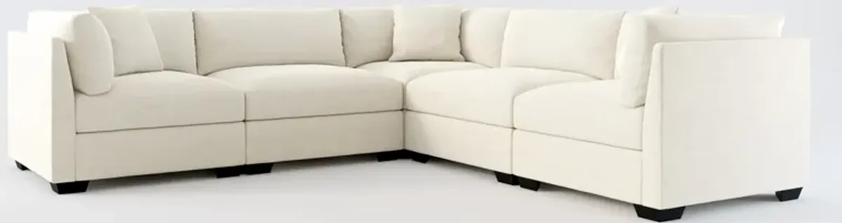 Beckham Foam Comfort 5-Piece Sectional - Curious Pearl