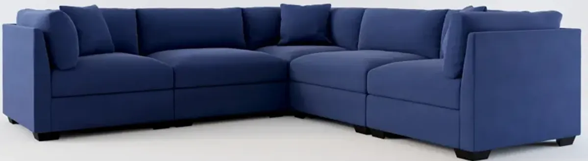 Beckham Foam Comfort 5-Piece Sectional - Abington Indigo