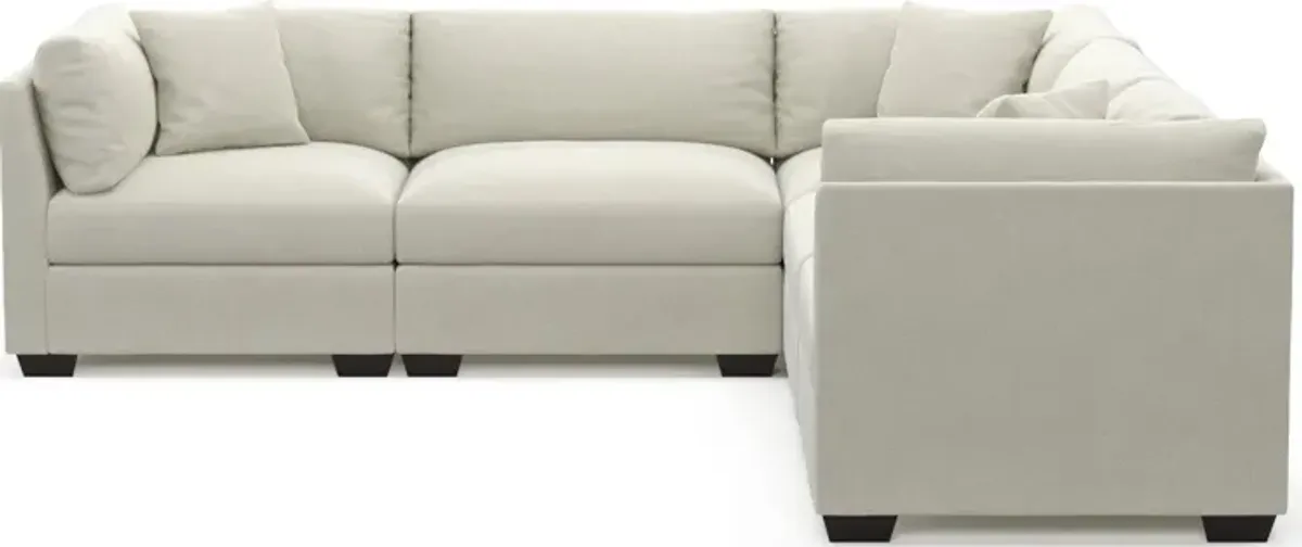 Beckham Foam Comfort 5-Piece Sectional - Anders Ivory