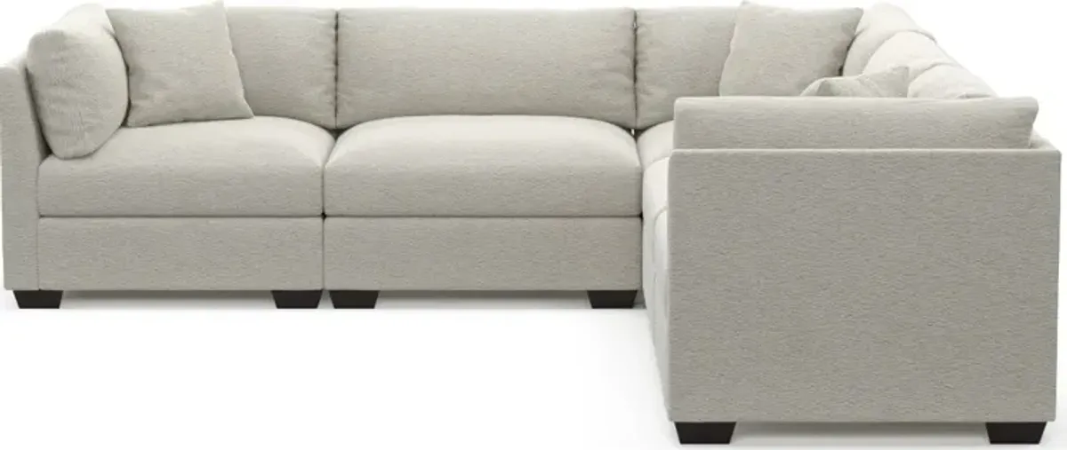 Beckham Foam Comfort 5-Piece Sectional - Everton Grey