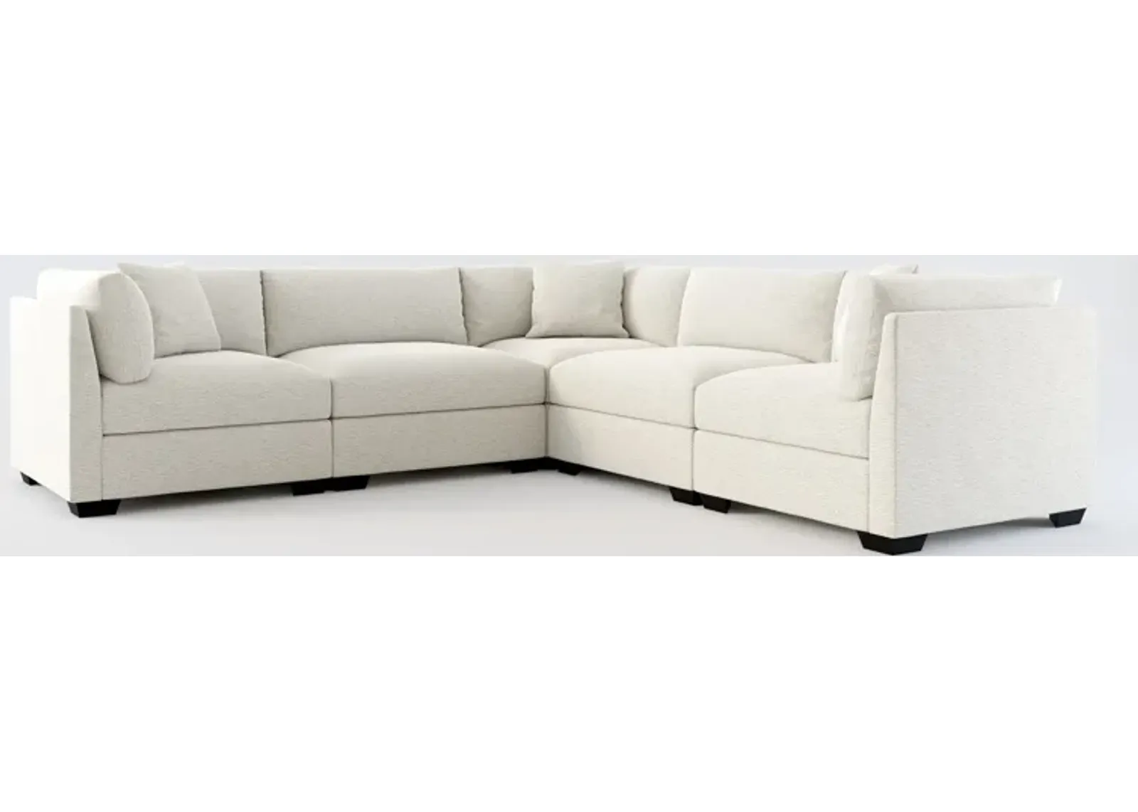 Beckham Foam Comfort 5-Piece Sectional - Everton Grey