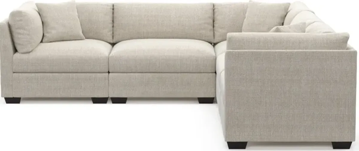 Beckham Foam Comfort 5-Piece Sectional - Mason Porcelain