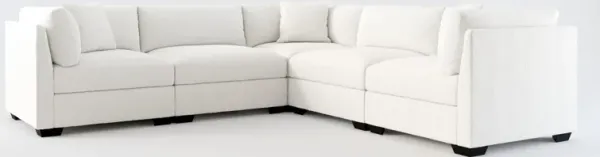 Beckham Foam Comfort 5-Piece Sectional - Bloke Snow