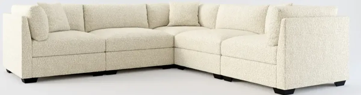 Beckham Foam Comfort 5-Piece Sectional - Bloke Cotton