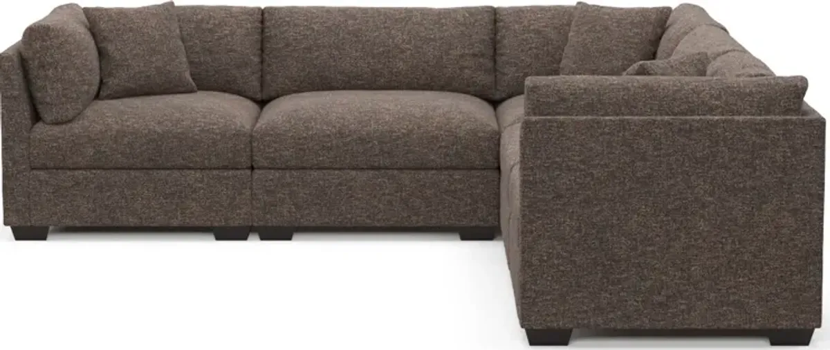 Beckham Foam Comfort 5-Piece Sectional - M Walnut