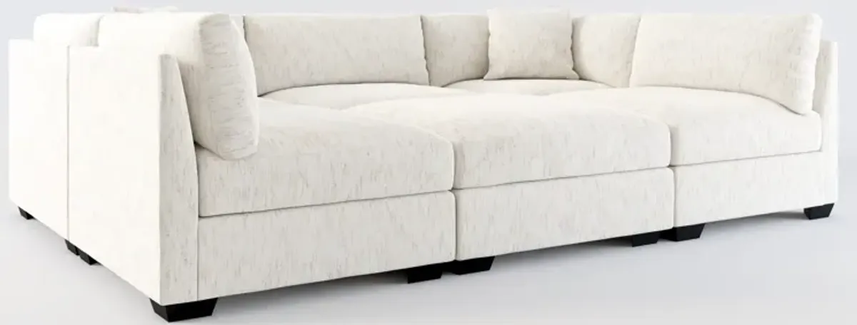 Beckham Foam Comfort 6-Piece Sectional - P.T. Cream