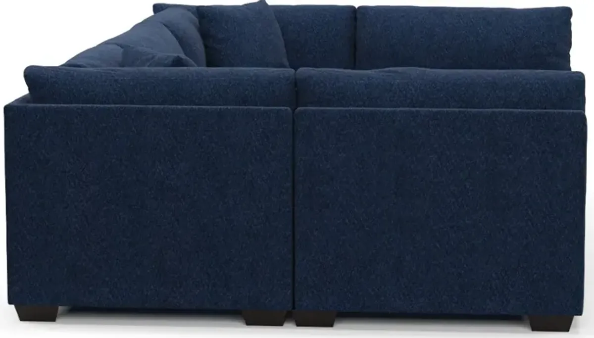 Beckham Foam Comfort 6-Piece Pit Sectional  - Oslo Navy