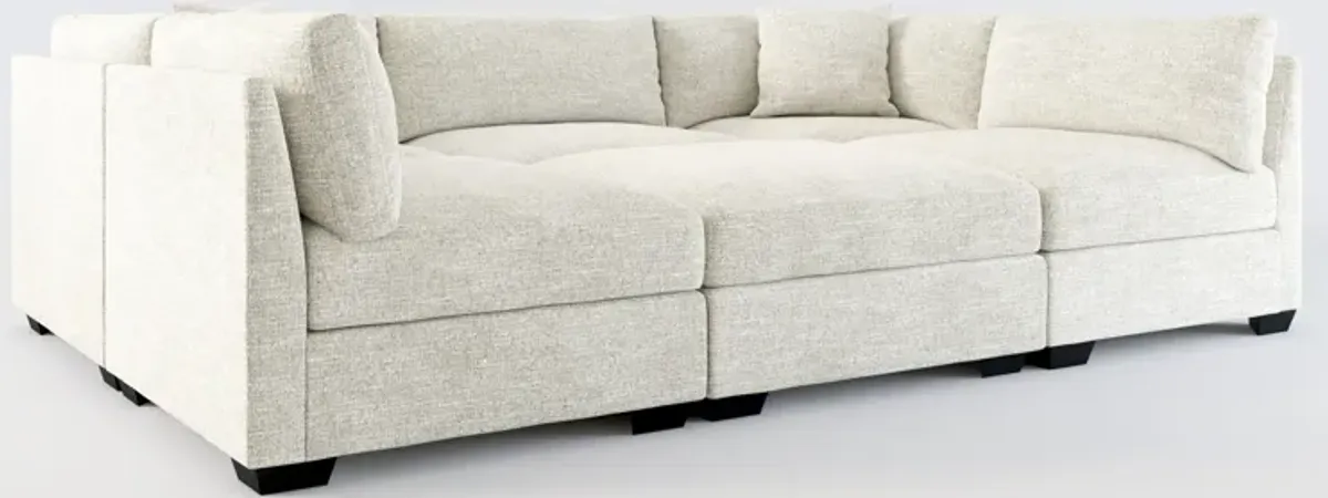 Beckham Foam Comfort 6-Piece Pit Sectional - M Ivory