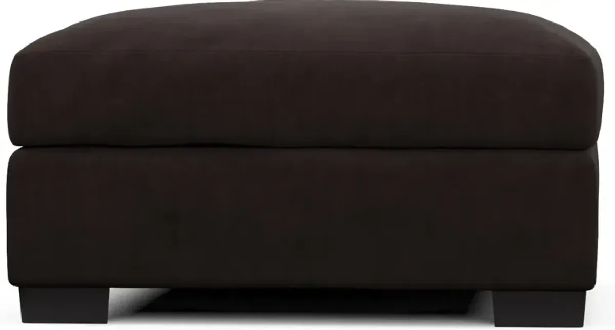 Beckham Hybrid Comfort Ottoman - Merrimac Dark Brown