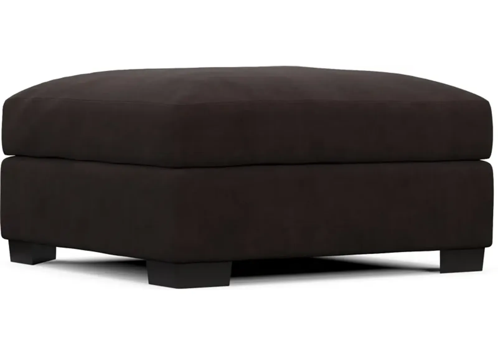 Beckham Hybrid Comfort Ottoman - Merrimac Dark Brown