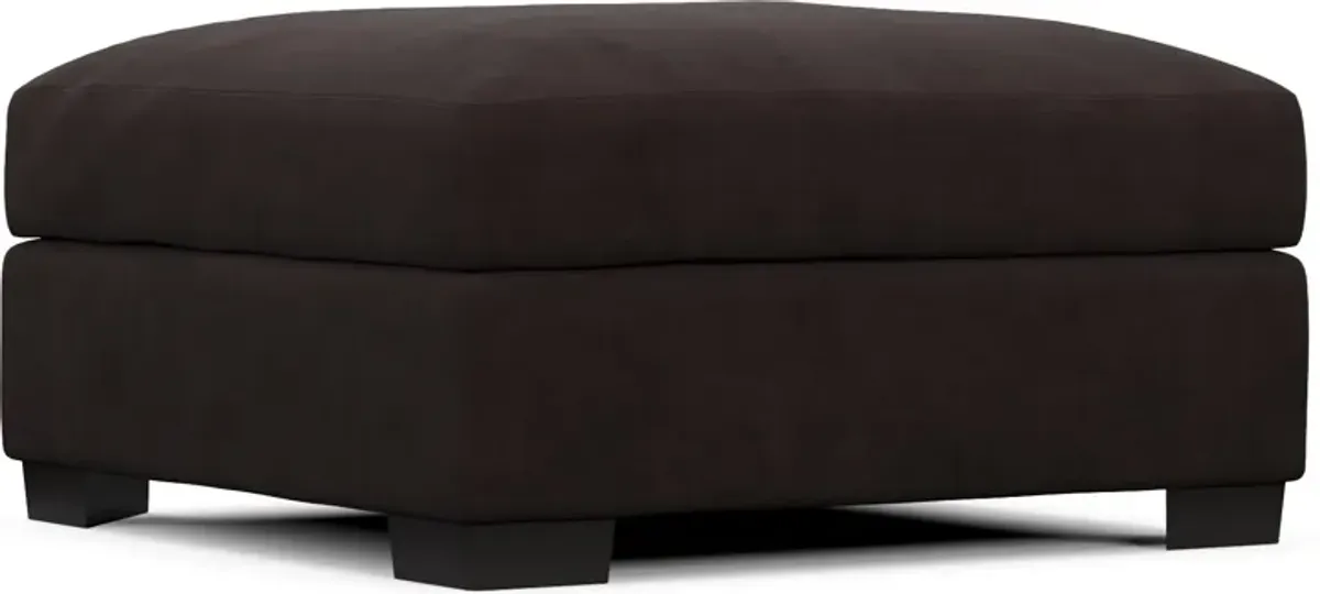 Beckham Hybrid Comfort Ottoman - Merrimac Dark Brown